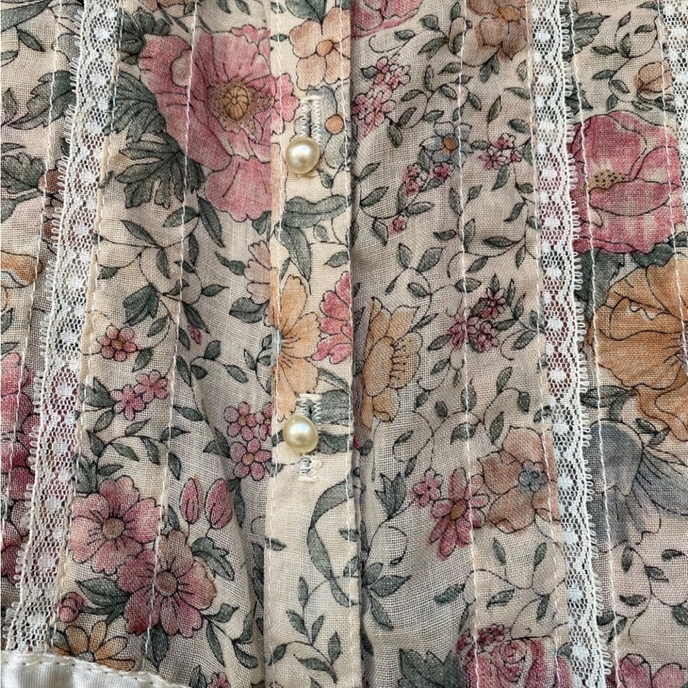 Vintage‎ Gunne Sax Dress Floral Print Size 7 - Picture 8 of 11